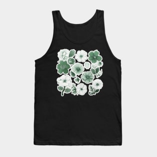 white and green flowers Tank Top